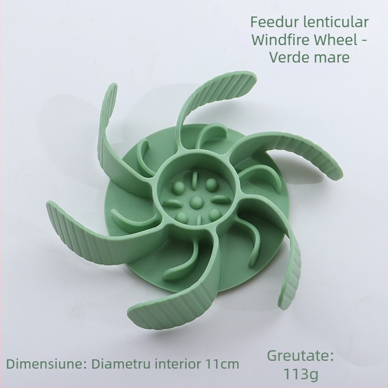 Vas de hrănire lentă pentru animale de companie, din silicon, cu ventuză, anti-sufocare, pentru pisici și câini