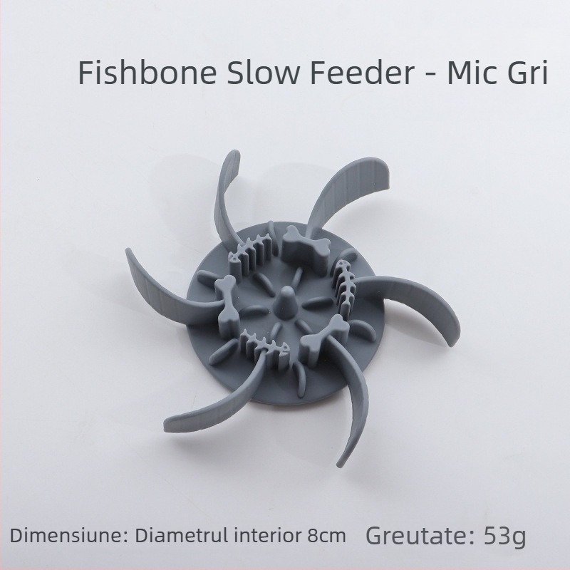 Vas de hrănire lentă pentru animale de companie, din silicon, cu ventuză, anti-sufocare, pentru pisici și câini