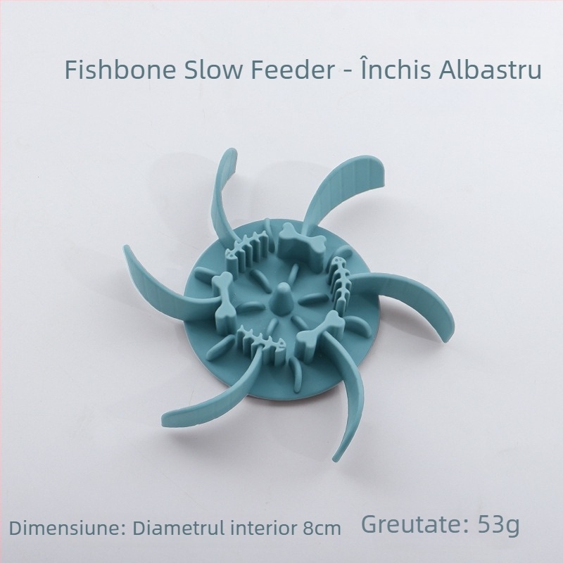 Vas de hrănire lentă pentru animale de companie, din silicon, cu ventuză, anti-sufocare, pentru pisici și câini