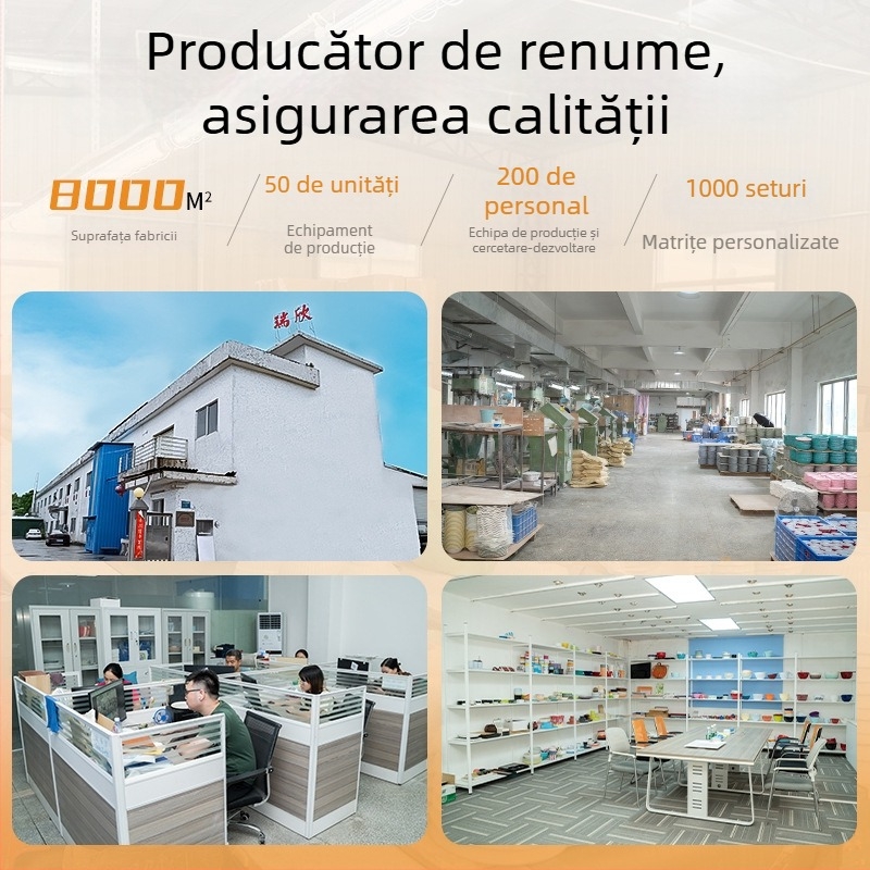 Ruixinmei Bol de pisică din melamină, imprimare de calitate alimentară