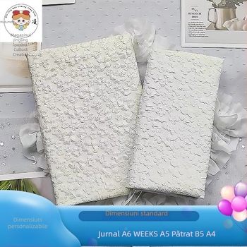 Qiu Ling husă protectoare pentru caiet, lucrată manual, de formă pătrată, reglabilă