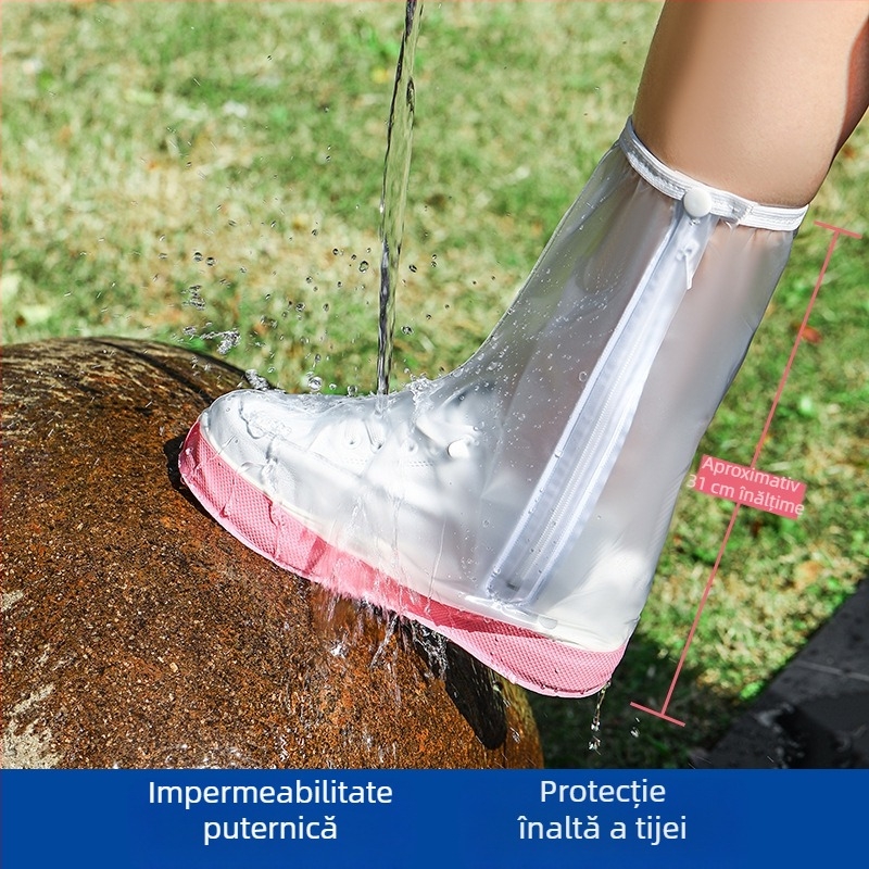 Huse de pantofi pentru copii pentru ploaie – impermeabile, antiderapante, mai groase, rezistente la uzură, moderne și portabile, PVC