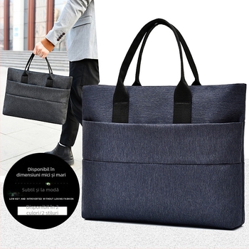 Geantă de afaceri pentru laptop și documente, cu material Oxford, impermeabilă, rezistentă la uzură, anti-furt, rezistență la șocuri, stil Business Elite, unisex