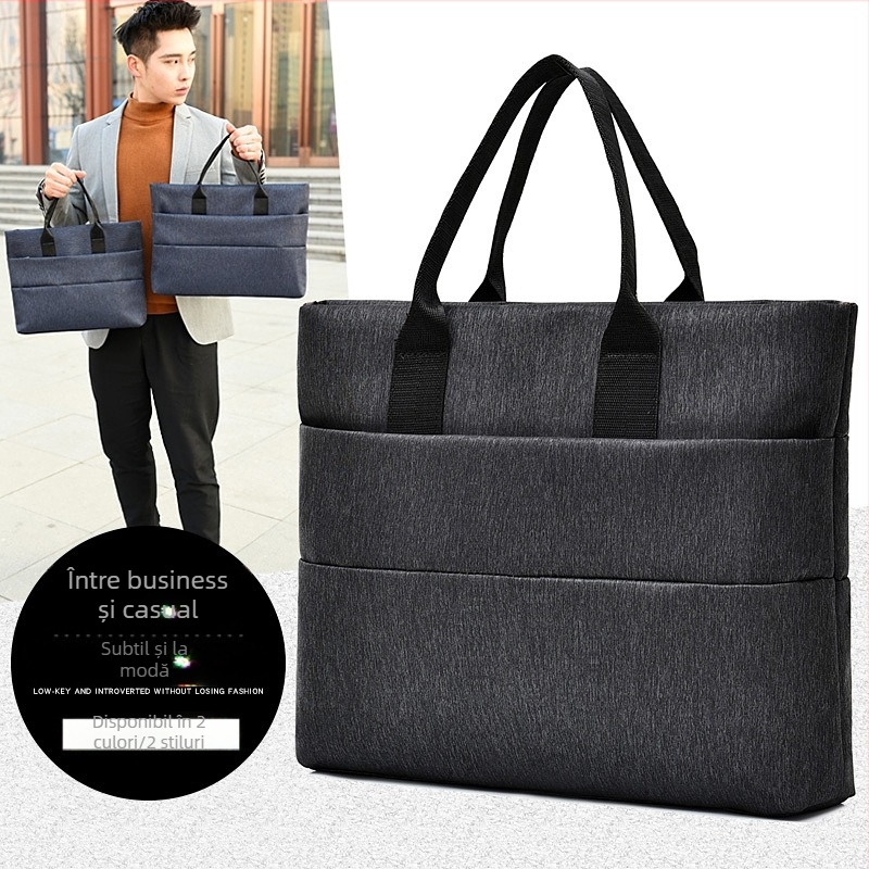 Geantă de afaceri pentru laptop și documente, cu material Oxford, impermeabilă, rezistentă la uzură, anti-furt, rezistență la șocuri, stil Business Elite, unisex