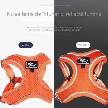 Ham de piept pentru câini, reglabil, stil frânghie, poliester (Material: Poliester; Categorie: ham piept; Extensibil: Da)