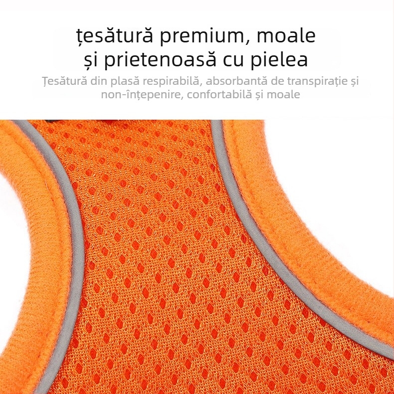 Ham de piept pentru câini, reglabil, stil frânghie, poliester (Material: Poliester; Categorie: ham piept; Extensibil: Da)