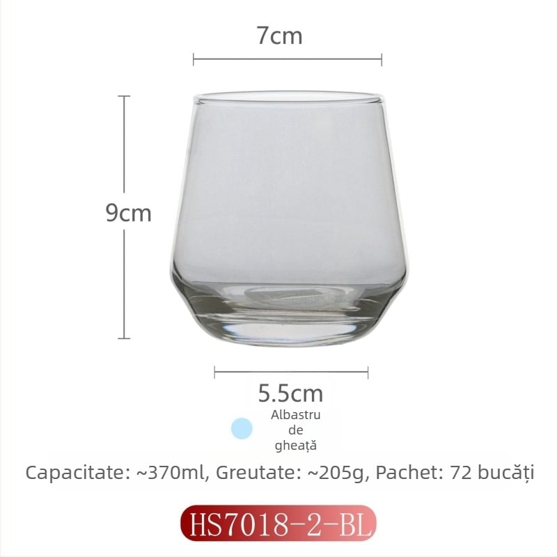 Ceasă de gură din sticlă pentru uz casnic, stil modern minimalist, formă rotundă, capac de băut direct, construcție dintr-un singur strat