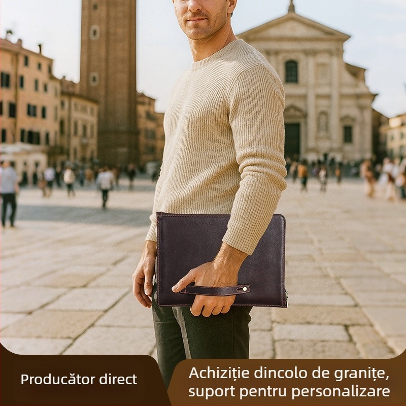 Contacts family Geantă pentru laptop MacBook Pro/Air, piele naturală, marcă privată