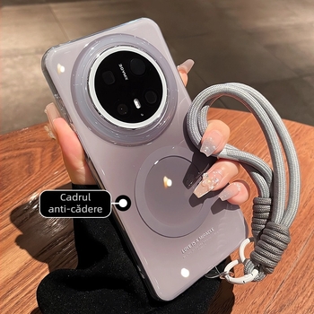 Protecție gradient magnetică cu șnur pentru Huawei Mate 80 – acoperire completă, anti-cadere, presare la cald, nepersonalizabil, material: Alt
