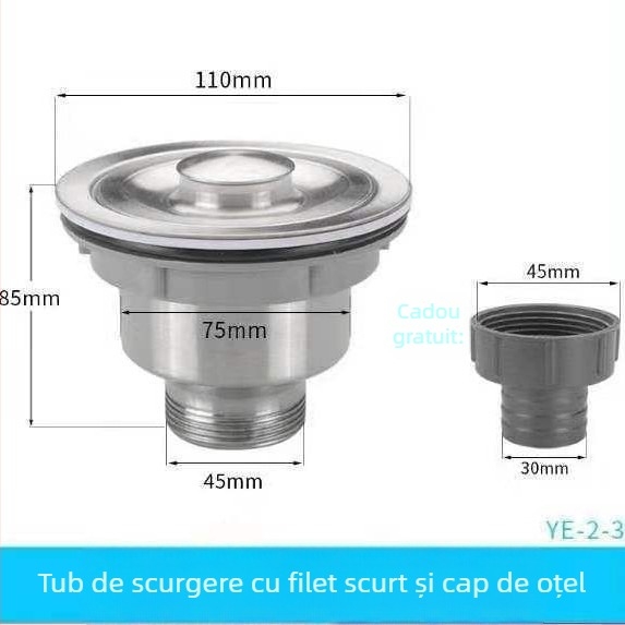 Furtun extins de drenaj pentru chiuveta de bucătărie | Xin Leon model 446 | ABS | conductă de drenaj | stil Modern simplicity