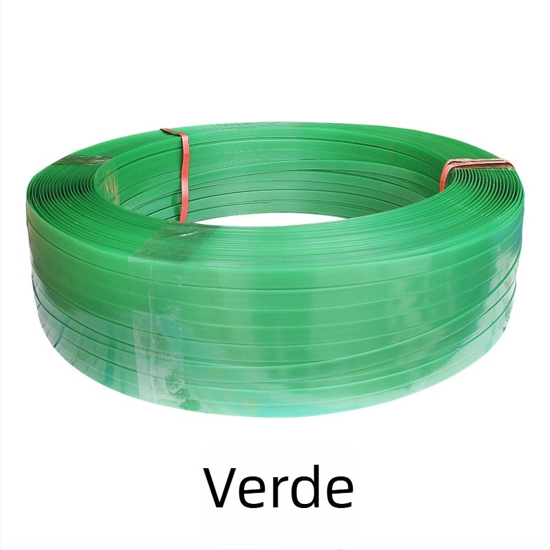 Bandă PET din oțel plastic 1608/1910, rezistență la tracțiune 500 kg, grosime 1 mm, diametru extern al rolei 56,5 mm, diametru intern 40 mm, specificații 1910/1608
