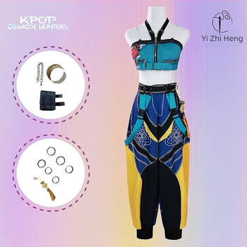 Costum cosplay inspirat de grupul K-Pop Hunter Girl Group; poliester; PU; fibre de celuloză regenerată 30–50%; Primăvara 2025