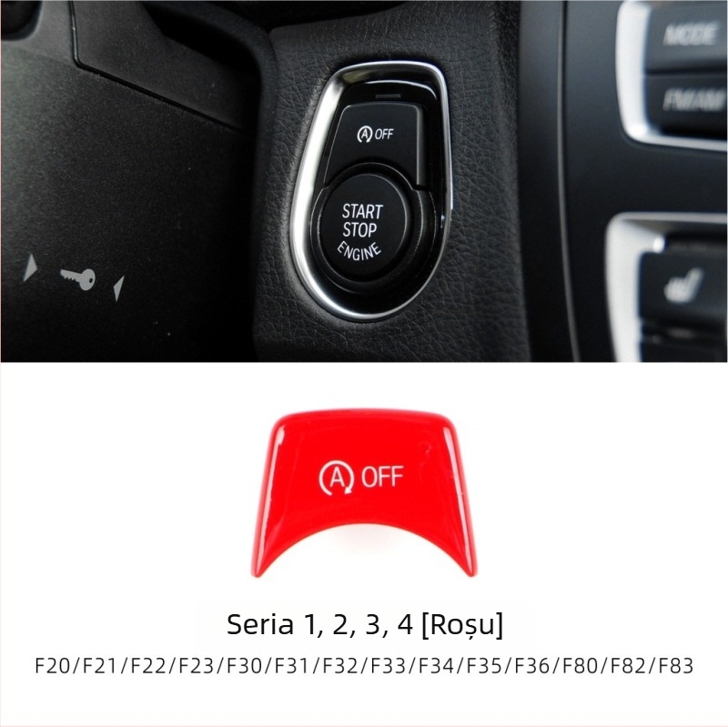 Buton start-stop pentru BMW F Chassis, compatibil cu seriile 1/2/3/4/5/6/7 și X1–X6