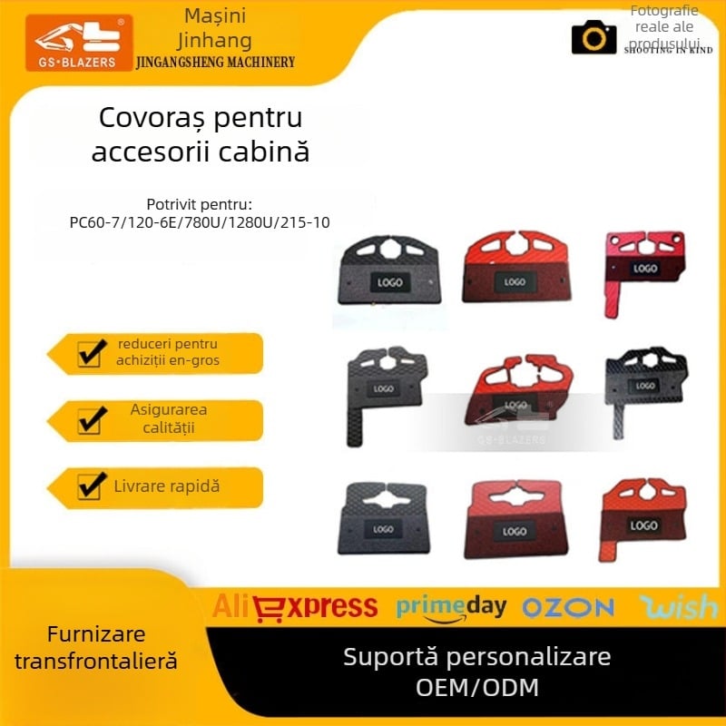 Covorașe de podea pentru cabină de excavator, compatibile cu Komatsu 60-7, 120-6E, 78U, 128U, 215-10 – Brand Jgs