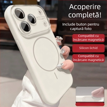 Carcasă de telefon Apple, din silicon lichid, finisaj mat, protecție la cădere, simplu și elegant