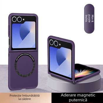 Carcasă pentru telefon – capac magnetic pliabil pentru Samsung Z Flip6/7, husă TPU cu finisaj mat, antiderapantă și protecție la șocuri