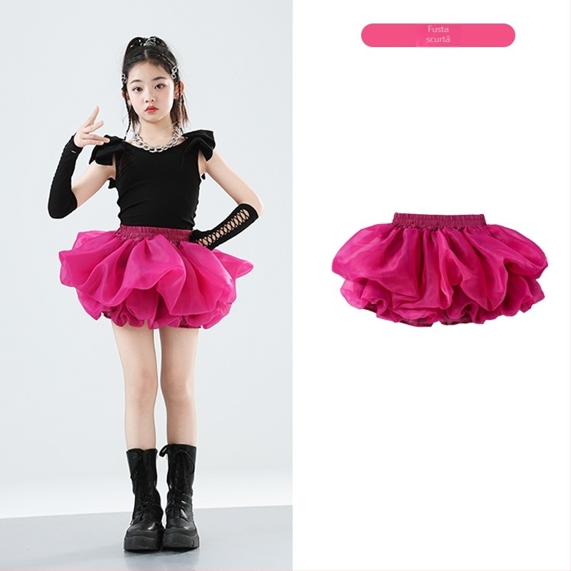 Costum de dans pentru copii – balet, fustă bubble pentru fete, 8+ ani, vară