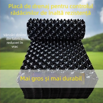 Placă de drenaj pentru grădina de pe acoperiș cu barieră de rădăcini – plastic hidrofob, filtru de drenaj pentru ghivece și iazuri de grădină