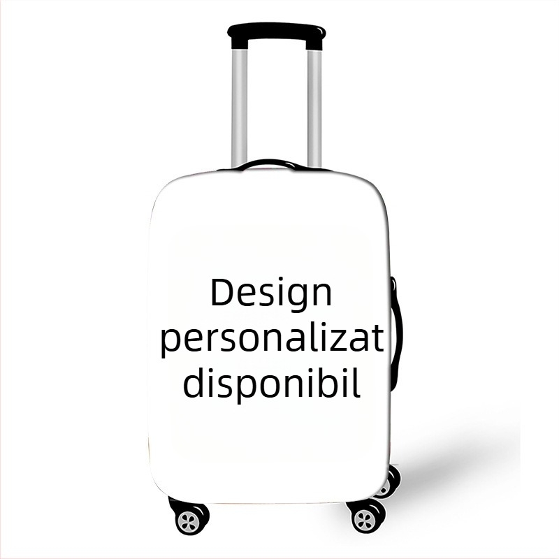 Husă de bagaje din poliester, imprimeu digital, protecție împotriva prafului pentru valiză cu roți, ușoară