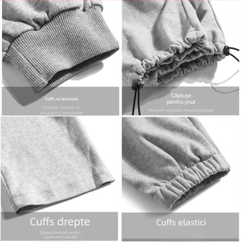 Pantaloni sport pentru bărbați, croială lejeră, drepti, talie medie; microelasticitate, material poliester 96–100%