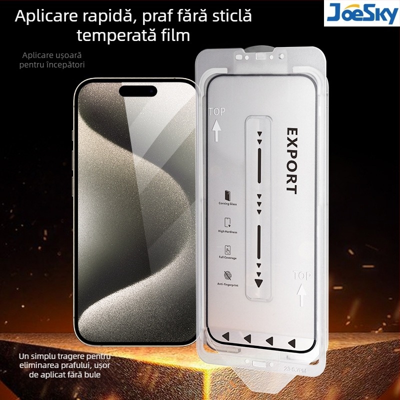 Protecție ecran din sticlă securizată pentru iPhone – Anti-Peep, Full Screen HD, 0,33 mm, Film frontal, Protecție împotriva prafului