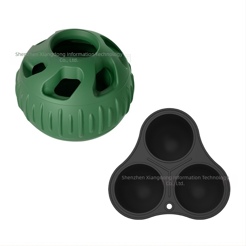 Jucărie din silicon pentru hrănire și mestecat pentru câine, cu minge de hrănire cu scurgeri de mâncare, marca Enjoy the movement