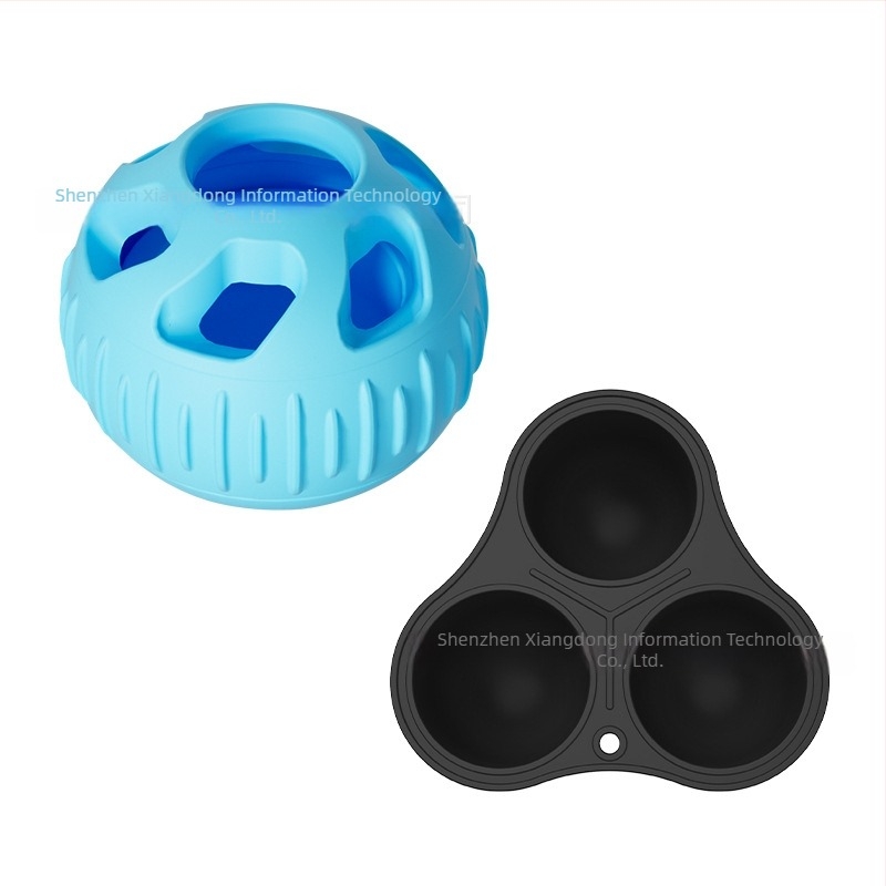 Jucărie din silicon pentru hrănire și mestecat pentru câine, cu minge de hrănire cu scurgeri de mâncare, marca Enjoy the movement