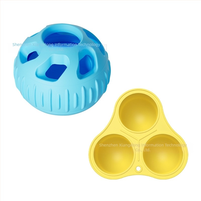 Jucărie din silicon pentru hrănire și mestecat pentru câine, cu minge de hrănire cu scurgeri de mâncare, marca Enjoy the movement