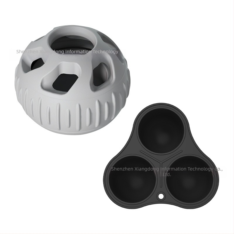 Jucărie din silicon pentru hrănire și mestecat pentru câine, cu minge de hrănire cu scurgeri de mâncare, marca Enjoy the movement