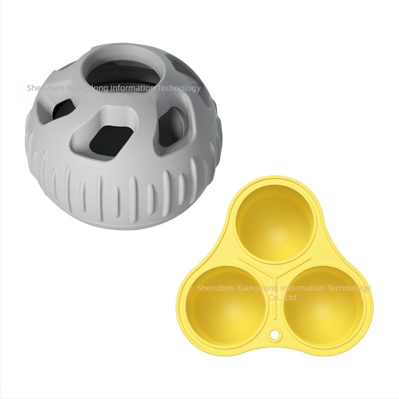 Jucărie din silicon pentru hrănire și mestecat pentru câine, cu minge de hrănire cu scurgeri de mâncare, marca Enjoy the movement