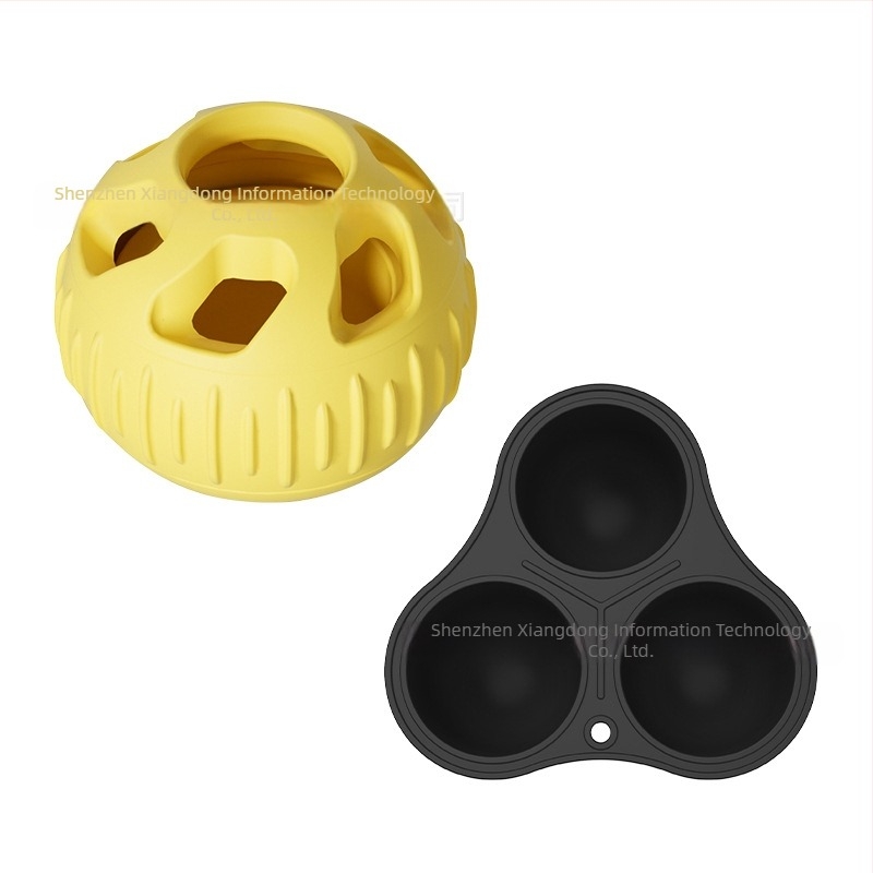 Jucărie din silicon pentru hrănire și mestecat pentru câine, cu minge de hrănire cu scurgeri de mâncare, marca Enjoy the movement