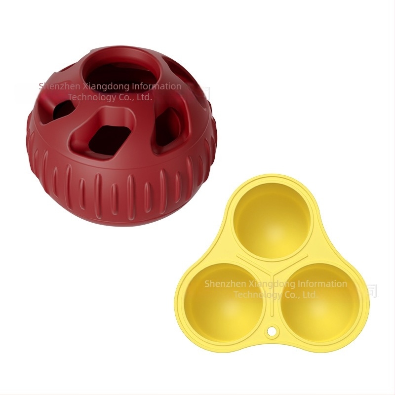 Jucărie din silicon pentru hrănire și mestecat pentru câine, cu minge de hrănire cu scurgeri de mâncare, marca Enjoy the movement