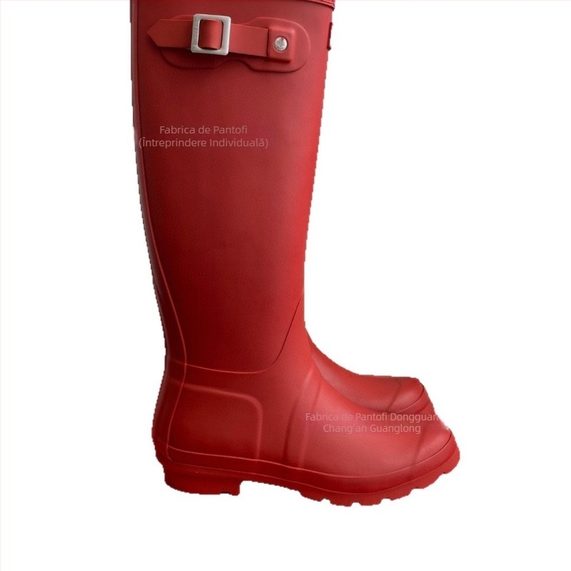 Cizme de ploaie pentru femei - impermeabile, confortabile, cu tub înalt (1–3 cm), închidere: vulcanizare; stil zilnic (Materialul superior: cauciuc; Înălțimea tubului: înaltă; Înălțimea tocurii: mică (1–3 cm); Închidere: vulcanizare; Stil: casual zilnic)