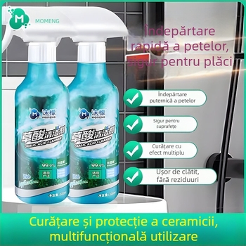 Momo Detergent multifuncțional cu acid oxalic, în formă spumoasă – pentru toaletă, baie și plăci – decontaminare profundă, îndepărtarea calcarului și a petelor