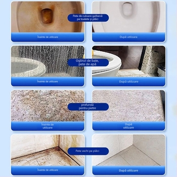 Momo Detergent multifuncțional cu acid oxalic, în formă spumoasă – pentru toaletă, baie și plăci – decontaminare profundă, îndepărtarea calcarului și a petelor