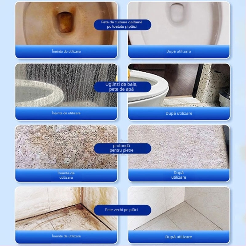 Momo Detergent multifuncțional cu acid oxalic, în formă spumoasă – pentru toaletă, baie și plăci – decontaminare profundă, îndepărtarea calcarului și a petelor