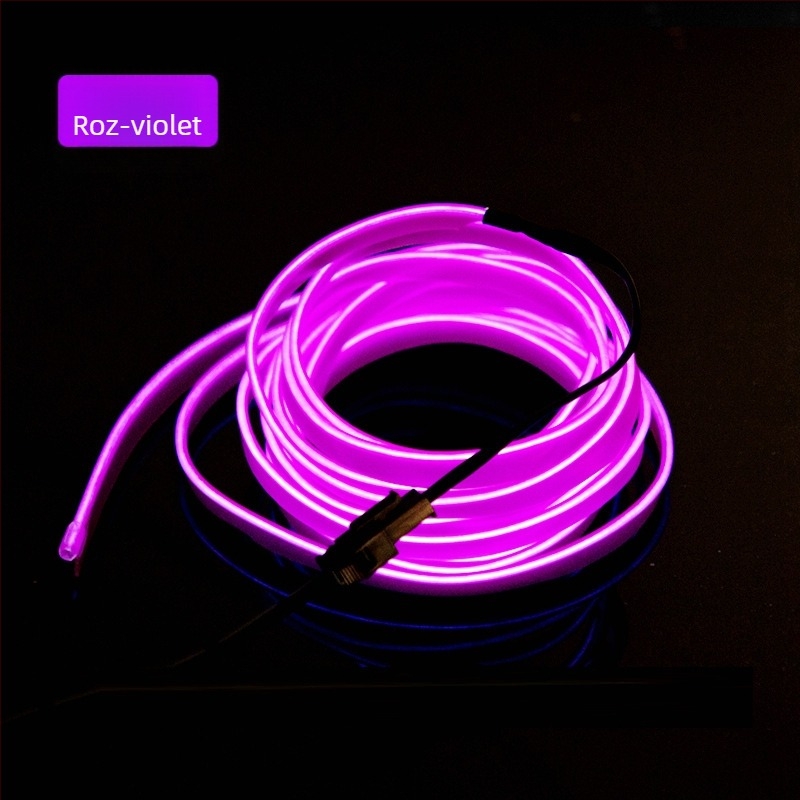 Lumină ambientală LED pentru interiorul mașinii, material EL, lumină rece, IP67, 3W, 3-12V