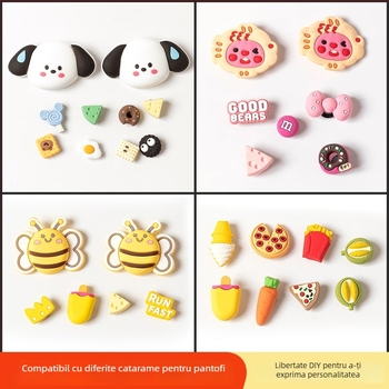 Ornament floral 3D pentru încălțăminte, accesoriu DIY pentru sandale și pantofi de zi cu zi, model PJ001, stil Duoduo