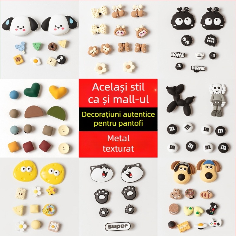 Ornament floral 3D pentru încălțăminte, accesoriu DIY pentru sandale și pantofi de zi cu zi, model PJ001, stil Duoduo