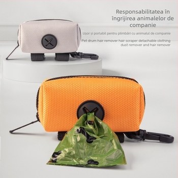 Geantă de depozitare pentru pungile de gunoi ale animalelor de companie, poliester, model: Solid, duritate medie spre moale