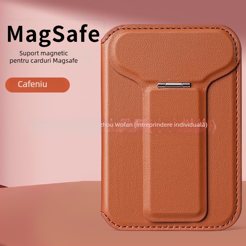 Port card magnetic pentru iPhone cu MagSafe — WF10 (compatibil cu iPhone; set magnetic pentru carduri; etichetă de pe spate)