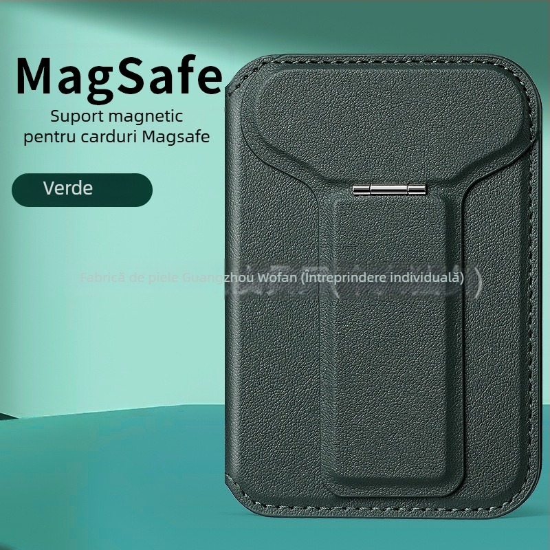 Port card magnetic pentru iPhone cu MagSafe — WF10 (compatibil cu iPhone; set magnetic pentru carduri; etichetă de pe spate)