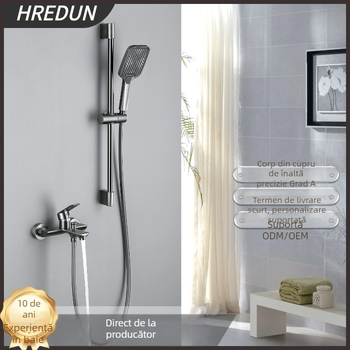 Robinet de baie pentru cadă cu apă caldă și rece, corp din cupru, instalare încastrată, robinet ceramic, model SL-5327-1Q, max. 50°C