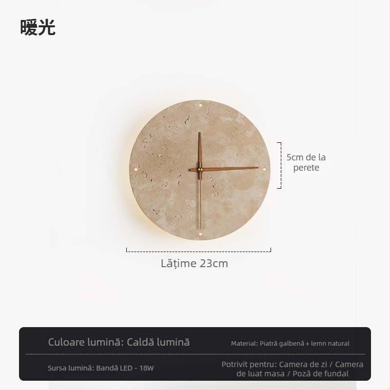 Lampă de perete cu abajur și corp din marmură, sursă LED, stil modern minimalist, compatibilă cu Mijia Smart și TmallGenie