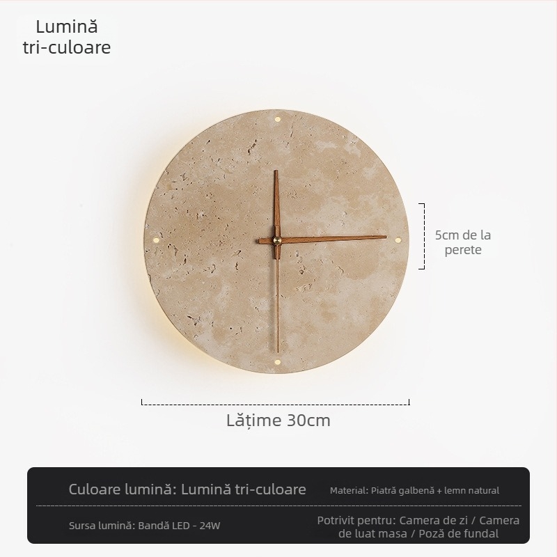 Lampă de perete cu abajur și corp din marmură, sursă LED, stil modern minimalist, compatibilă cu Mijia Smart și TmallGenie