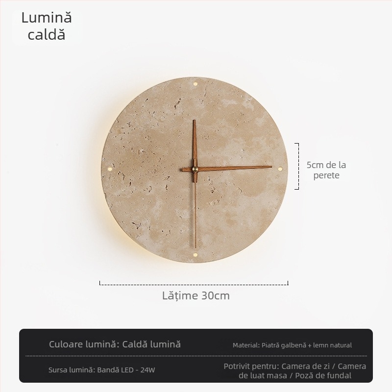 Lampă de perete cu abajur și corp din marmură, sursă LED, stil modern minimalist, compatibilă cu Mijia Smart și TmallGenie