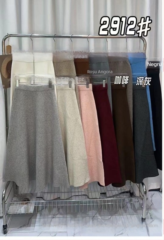 Shangima Fustă midi în A — catifea Andy Velvet, Spandex <30%, Toamna 2025