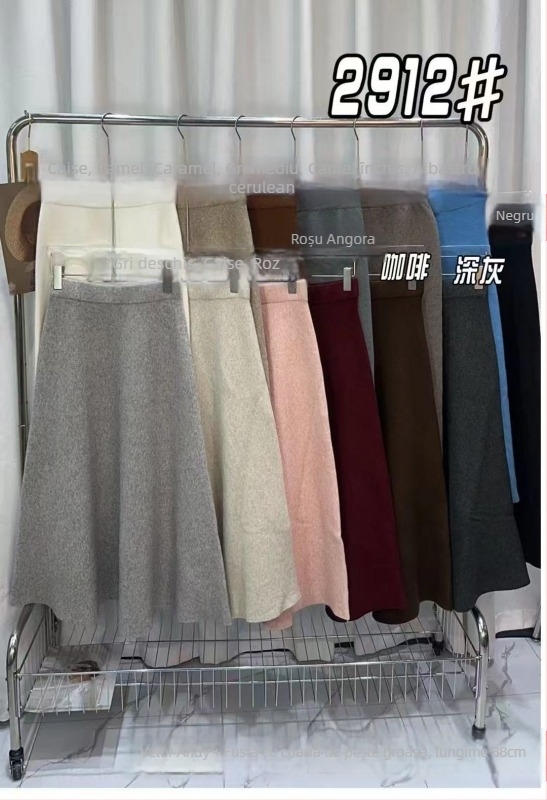 Shangima Fustă midi în A — catifea Andy Velvet, Spandex <30%, Toamna 2025