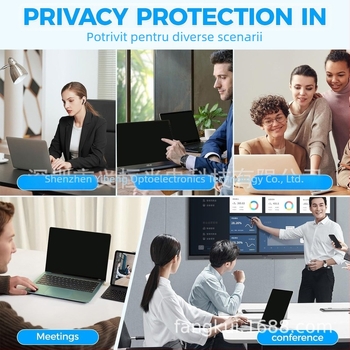 Film magnetic de confidențialitate pentru laptop, detașabil, fără adeziv; 13,3/14/15,6/16 inch; anti-reflexie