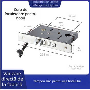 Încuietoare electronică pentru ușă de hotel, cu senzor de card, corp de încuietoare din aliaj de zinc, 1 kg, stil modern minimalist